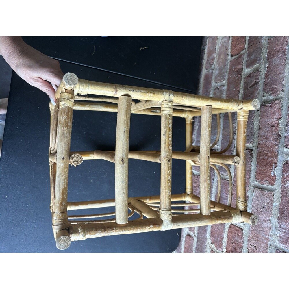 Vintage Boho Bamboo & Rattan Magazine Rack - Picture 5 of 5